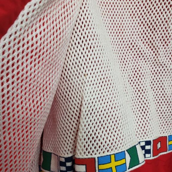 VAN HEUSEN 417 SPORTSWEAR Red Windbreaker MENS M - Picture 8 of 12